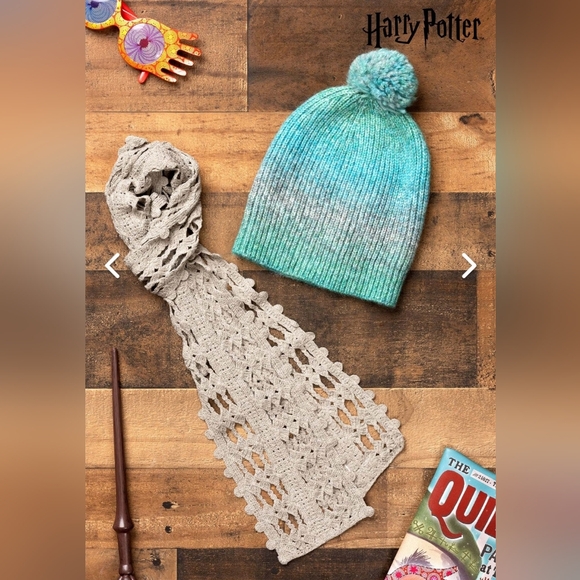 Luna Lovegood Knit Hat and Scarf Set Cosplay Costume Wool Blend Harry Potter - Picture 1 of 6
